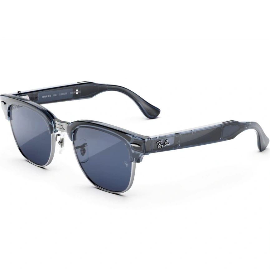 Умные очки Ray-Ban Clubmaster (audio) Transparent Sky Blue Standard Transitions Sapphire фото 1