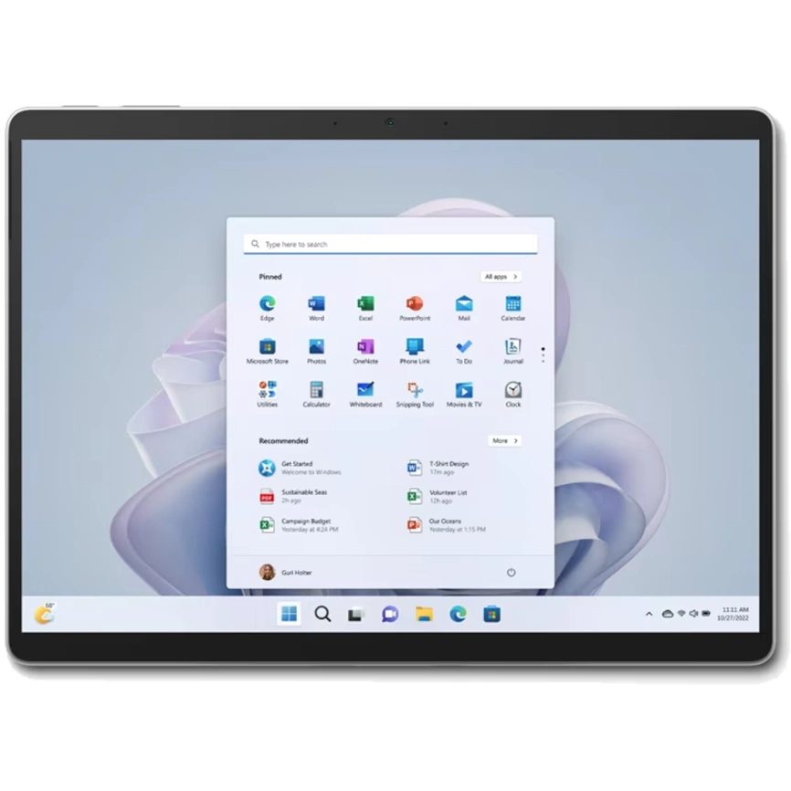 Планшет Microsoft Surface Pro 9 i5 8Gb 256Gb Platinum (Windows 11 Home) QEZ-00001 фото 2