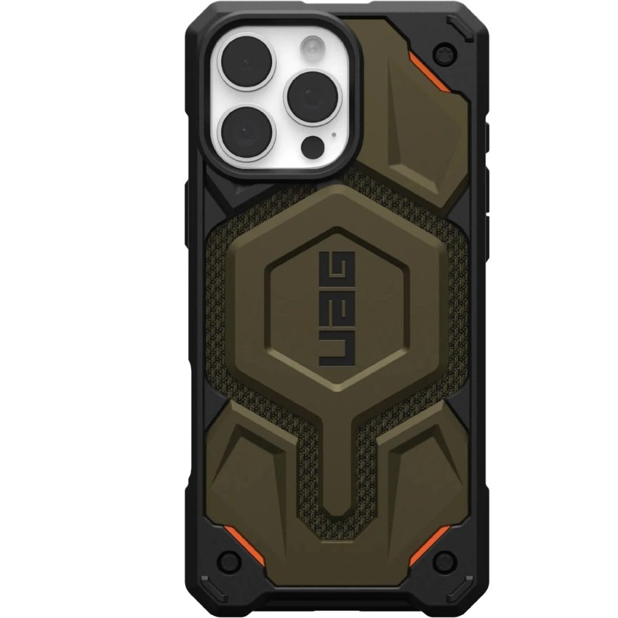 Чехол UAG MagSafe Monarch Pro для iPhone 16 Pro Max Kevlar Element Green фото 1