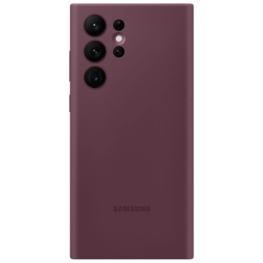 Чехол Samsung Silicone Cover для Galaxy S22 Ultra (EF-PS908TEEGRU) Burgundy фото 4