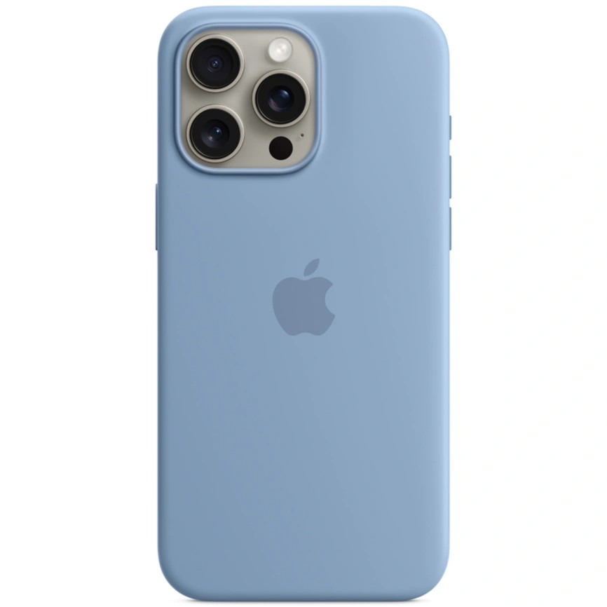 Силиконовый чехол Apple MagSafe для iPhone 15 Pro Winter Blue фото 4