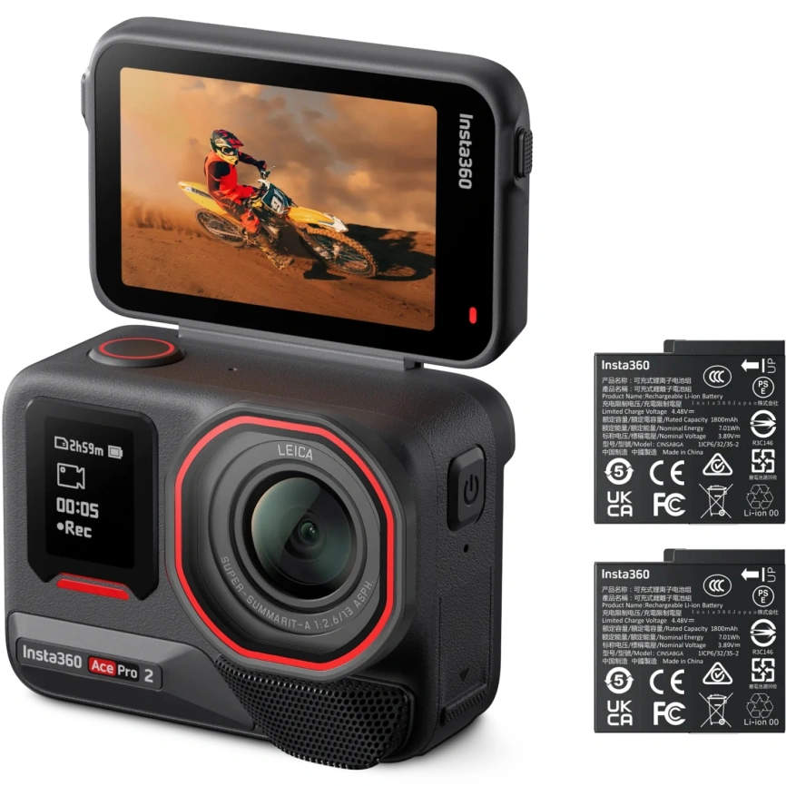 Экшн-камера Insta360 Ace Pro 2 Dual Battery Bundle Black фото 6
