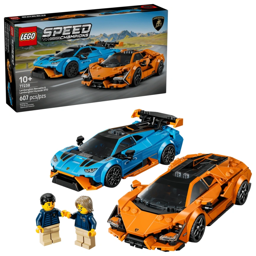 Конструктор LEGO Speed Champions Lamborghini Revuelto & Lamborghini Huracan STO 77238 фото 1