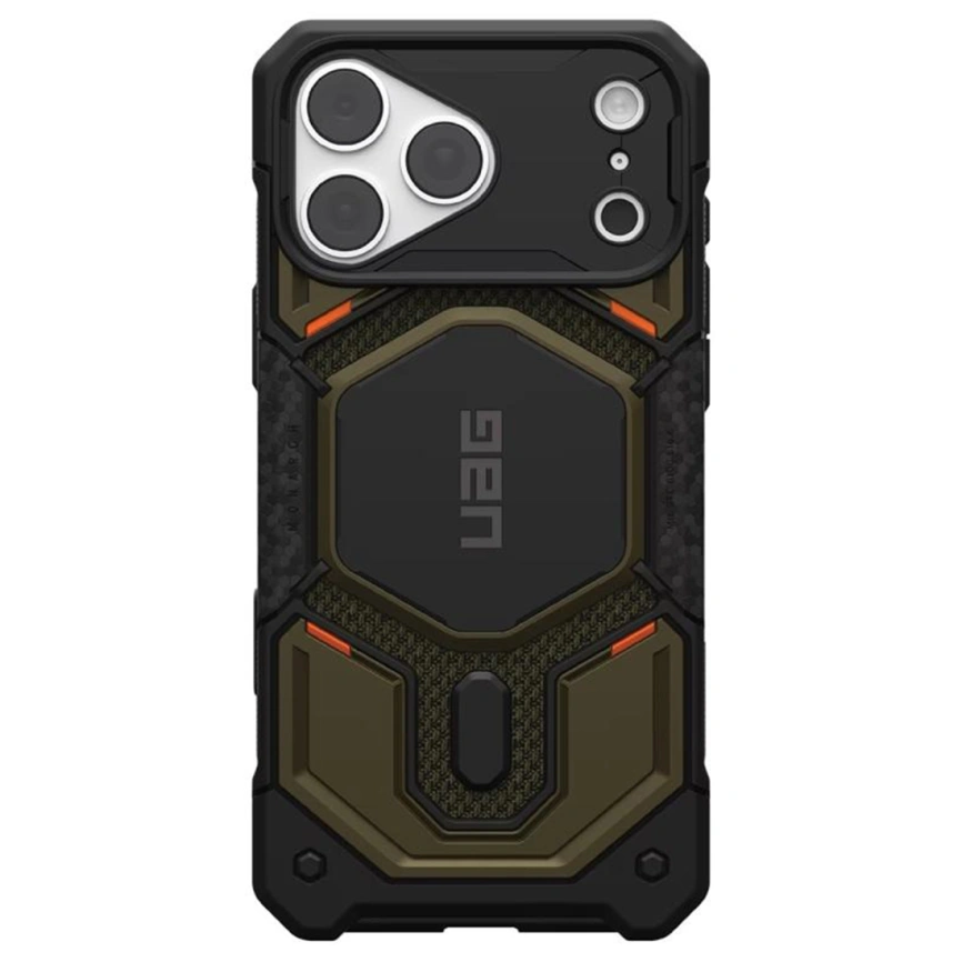 Чехол UAG MagSafe Monarch Pro для iPhone 18 Pro Max Kevlar Element Green (11456811397B) фото 1