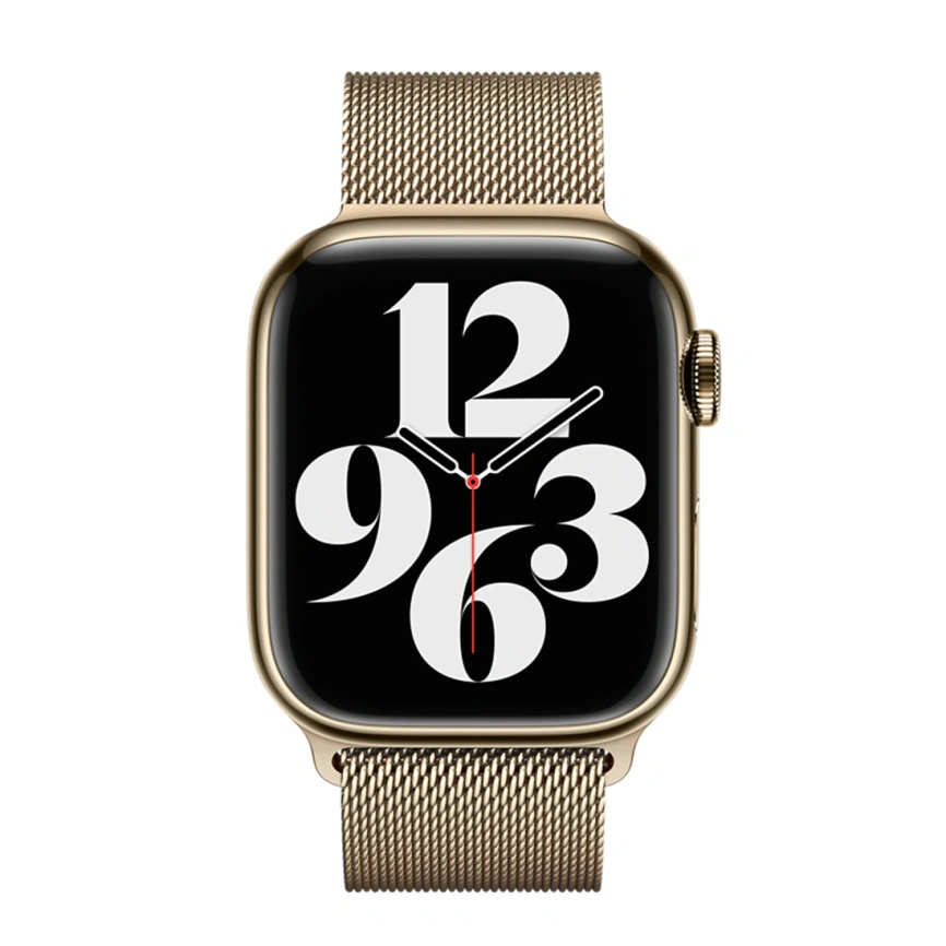 Ремешок Apple Watch 45mm Gold Milanese Loop фото 3