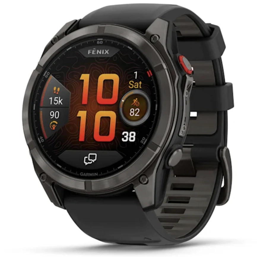 Смарт-часы Garmin Fenix 8 Pro 51mm Amoled Sapphire Lens Carbon Grey DLC Tinanium With Black/Pebble Gray (010-03199-01) фото 1