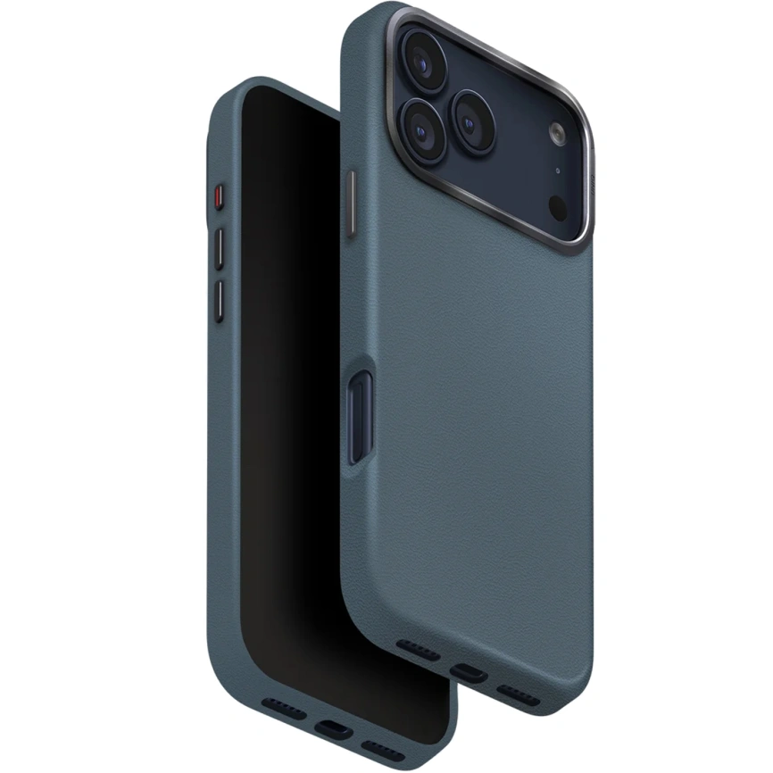 Чехол Uniq Lyden Premium Leatherette Case with MagClick для iPhone 17 Pro Ash Blue фото 1