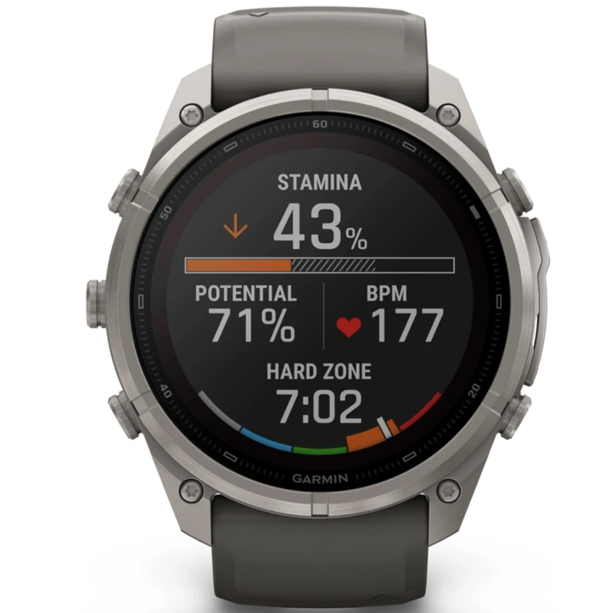 Смарт-часы Garmin Fenix 9 Pro 51mm Solar (010-04339-01) Titanium with Pebble Gray/Silver Gray Silicone Band (inReach) фото 7