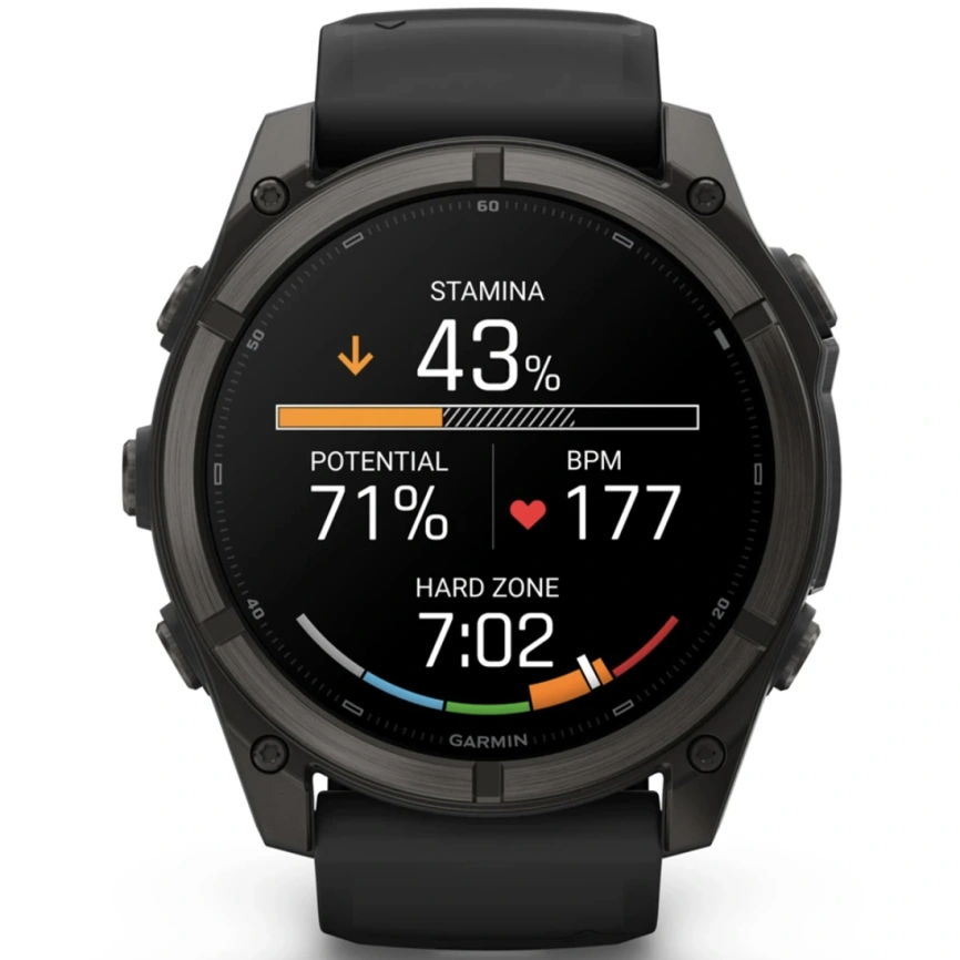 Смарт-часы Garmin Fenix 9 51mm Amoled (010-04763-11) Carbon Gray DLC Titanium with Black Silicone Band фото 6