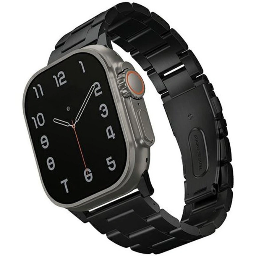 Ремешок Uniq Osta Steel Strap для Apple Watch 44/45/49 Black фото 1