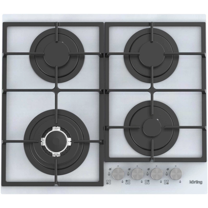 Газовая варочная панель Korting HGG 6734 CTW White фото 1