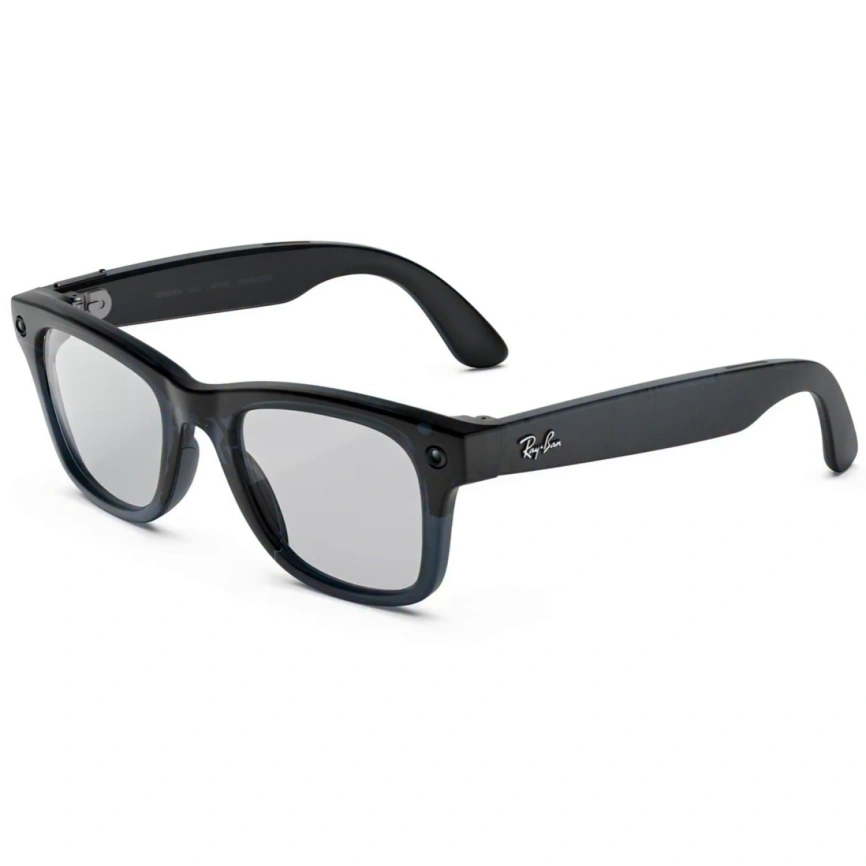 Умные очки Ray-Ban Wayfarer (Gen 3) Transparent Matte Ocean Blue Standard Transitions Grey фото 2