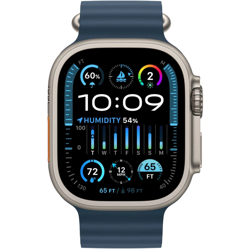 Смарт-часы Apple Watch Ultra 2 49mm Titanium Case with Blue Ocean Band фото 3