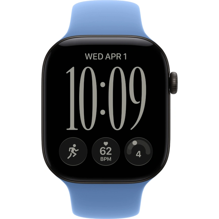 Смарт-часы Apple Watch Series 12 46mm Black Aluminum Case with Wildflower Blue Sport Band M/L фото 3
