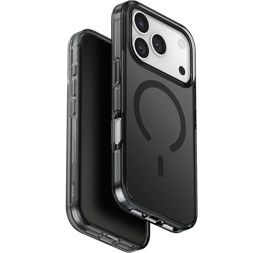 Чехол Uniq Clario Protective Eco-Friendly iPhone Case with MagClick для iPhone 17 Pro Smoke фото 1