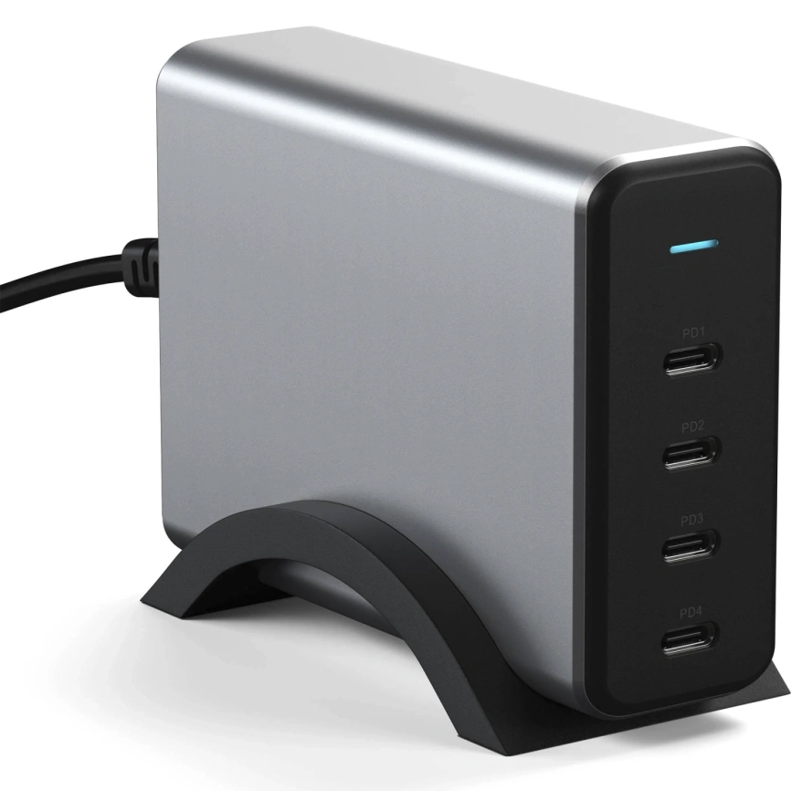 Сетевое зарядное устройство Satechi 165W USB-C 4-Port PD GaN Charger Space Gray фото 1