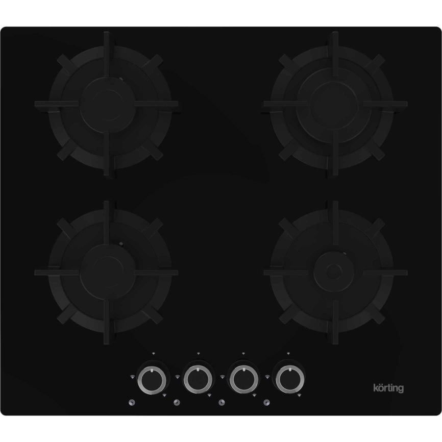 Газовая варочная панель Korting HGG 6420 CN Black фото 1