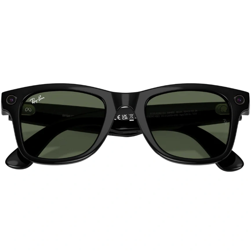 Умные очки Ray-Ban Wayfarer Shiny Black/G-15 (RW4006) L Green фото 5