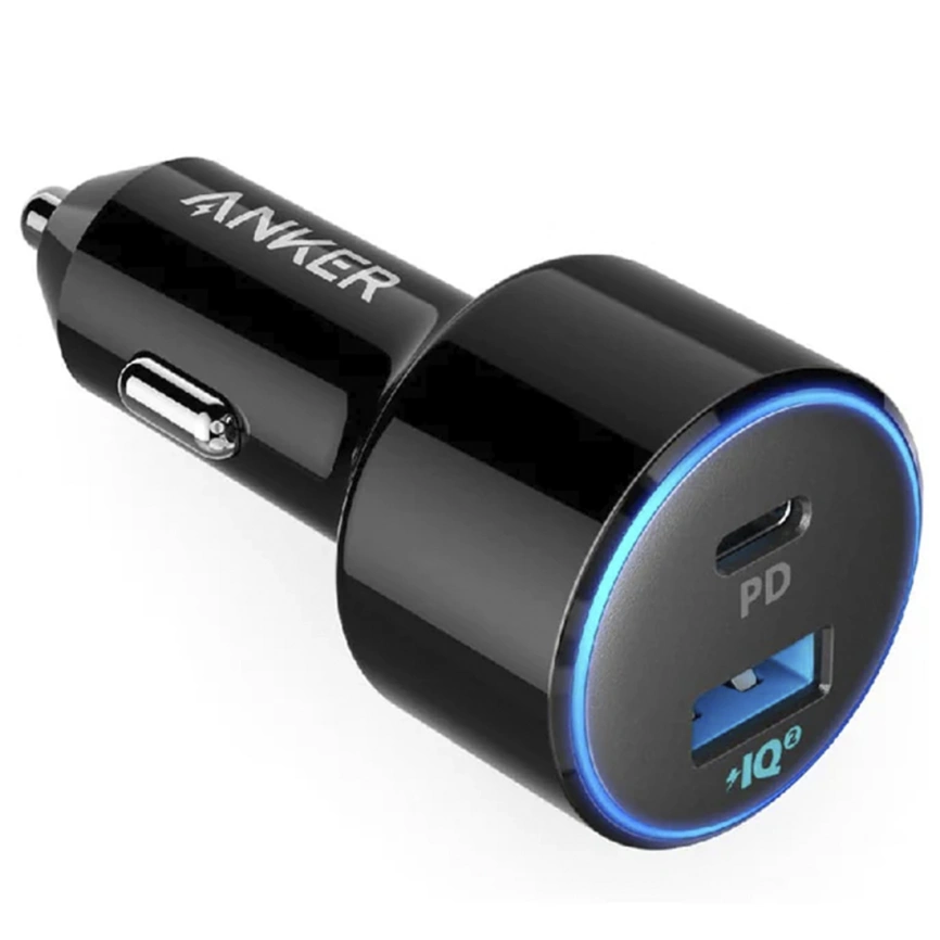 Автомобильное зарядное устройство Anker PowerDrive 2 PD/PIQ 30W USB-A/USB-C A2229H12 Black фото 1