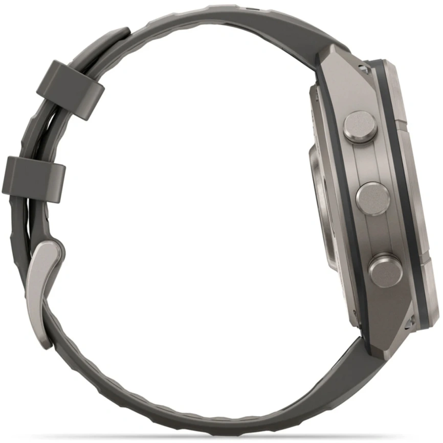 Смарт-часы Garmin Fenix 9 Pro 47mm Solar (010-04338-01) Titanium with Pebble Gray/Silver Gray Silicone Band (inReach) фото 5