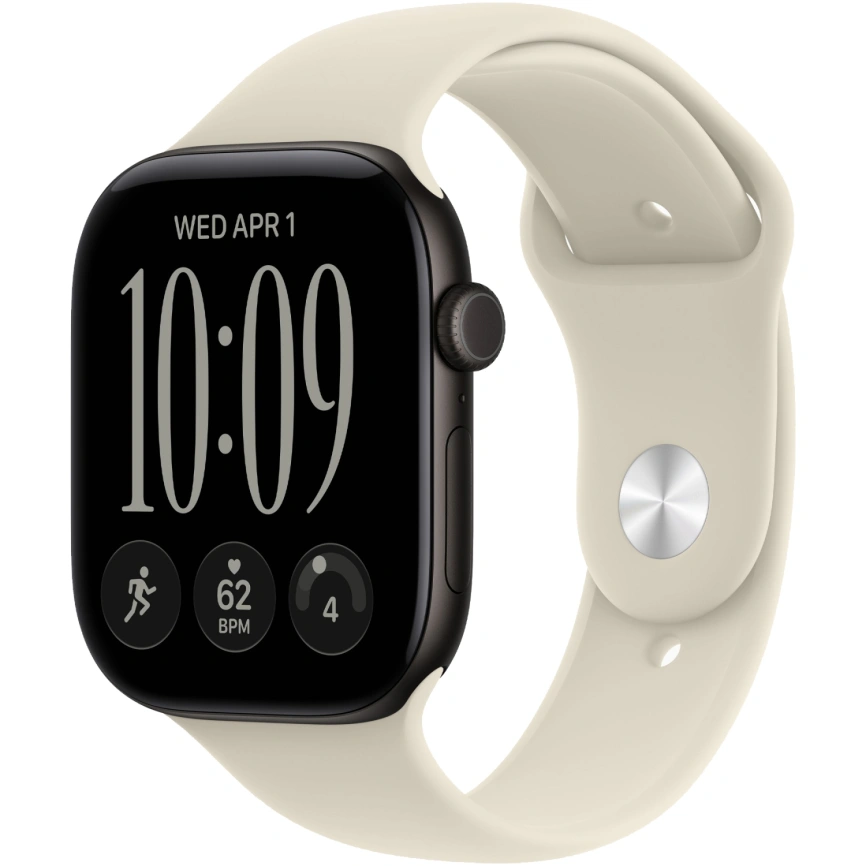Смарт-часы Apple Watch Series 12 46mm Black Aluminum Case with Sand Sport Band S/M фото 1