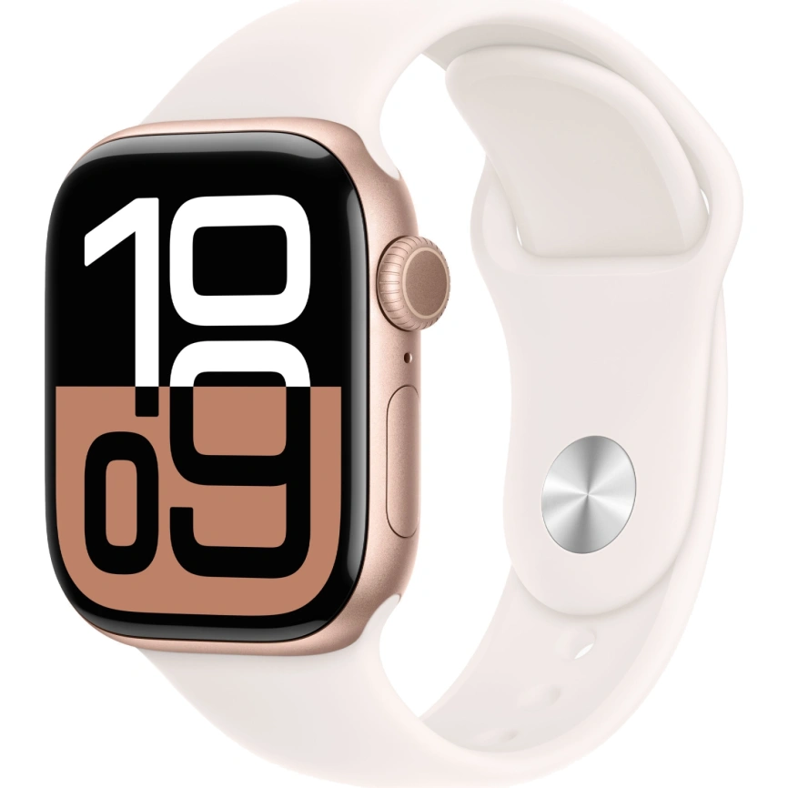 Смарт-часы Apple Watch Series 10 46mm Rose Gold Aluminum Case with Light Blush Sport Band M/L фото 1