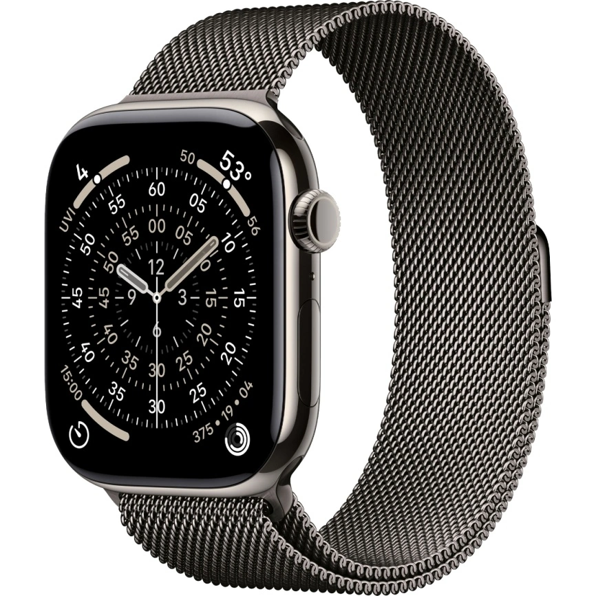 Смарт-часы Apple Watch Series 11 46mm Natural Titanium Case with Slate Milanese Loop S/M фото 1