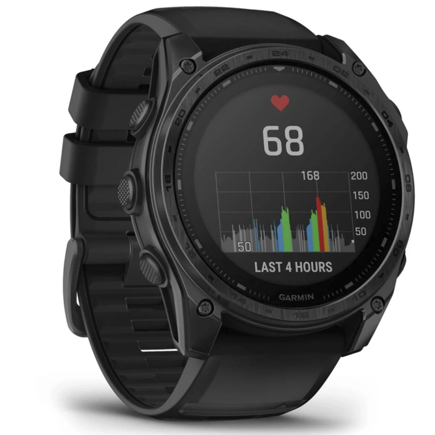 Смарт-часы Garmin Tactix 8 51mm Solar Sapphire Applied Ballistic Solver with Silicone Band (010-03407-01) Black фото 2