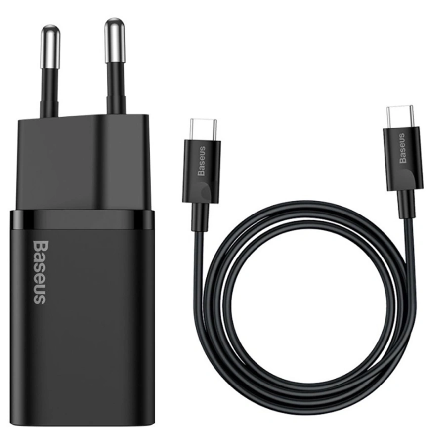 Сетевое зарядное устройство Baseus 25W USB-C TZCCSUP-L01 Black фото 1