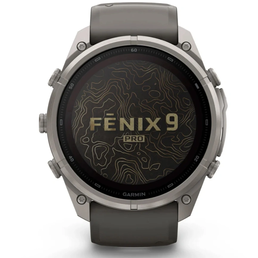 Смарт-часы Garmin Fenix 9 Pro 51mm Solar (010-04339-01) Titanium with Pebble Gray/Silver Gray Silicone Band (inReach) фото 6