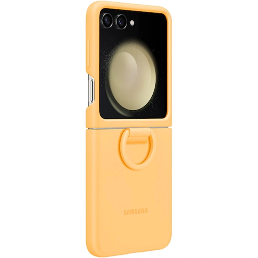 Чехол Samsung Series для Galaxy Z Flip 5 Silicone Case with Ring Apricot фото 3