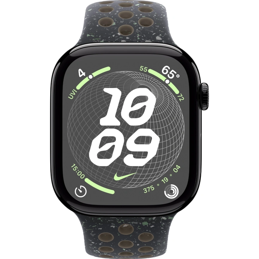 Смарт-часы Apple Watch Series 10 42mm Jet Black Aluminum Case with Midnight Sky Nike Sport Band S/M фото 3