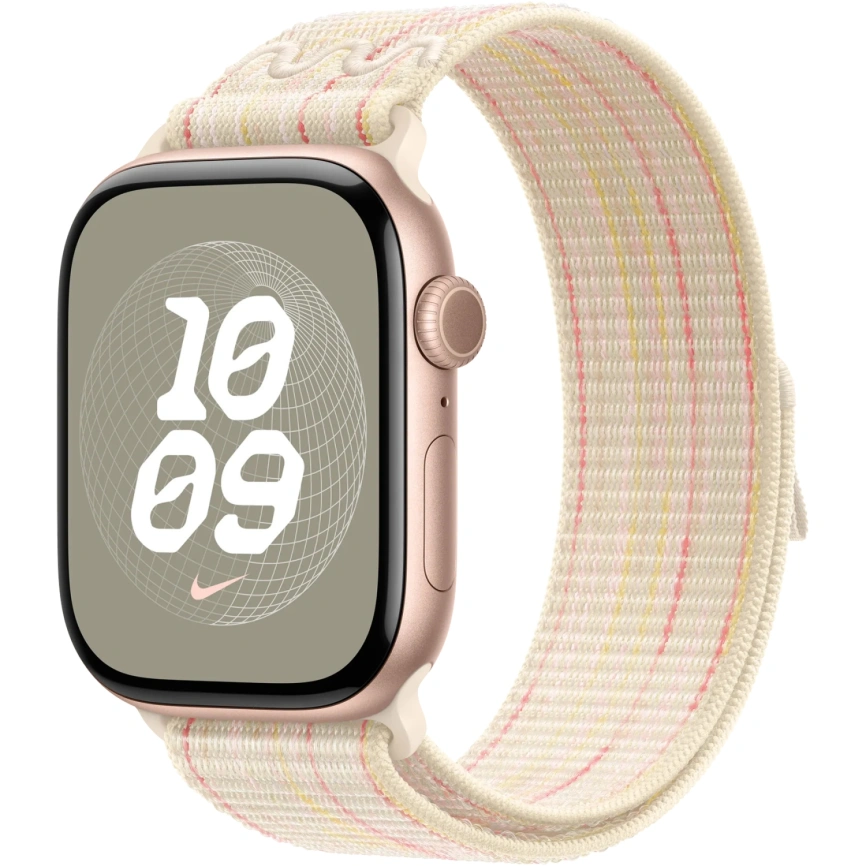 Ремешок Apple Watch 46mm Starlight/Pink Nike Sport Loop (MYJE3) фото 3
