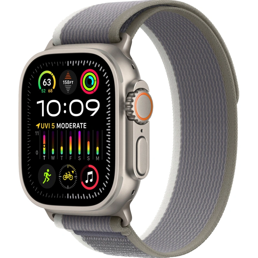 Смарт-часы Apple Watch Ultra 2 49mm Titanium Case with Green/Grey Trail Loop M/L фото 1