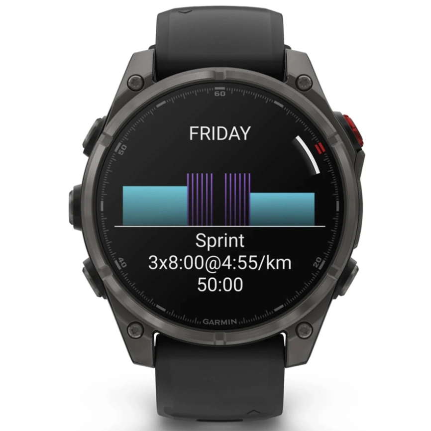 Смарт-часы Garmin Fenix 8 Pro 47mm Amoled Sapphire Lens Carbon Grey DLC Tinanium With Black/Pebble Gray (010-03198-01) фото 5