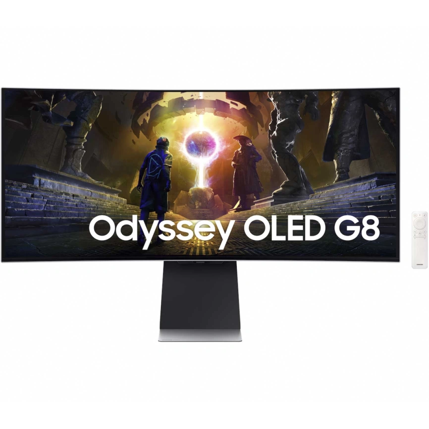 Монитор Samsung 34" Odyssey G8 LS34DG852SIXCI OLED Silver (LS34DG852SIXCI) фото 1
