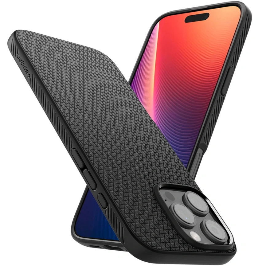 Чехол Spigen Liquid Air для iPhone 16 Pro Max (ACS07988) Matte Black фото 8