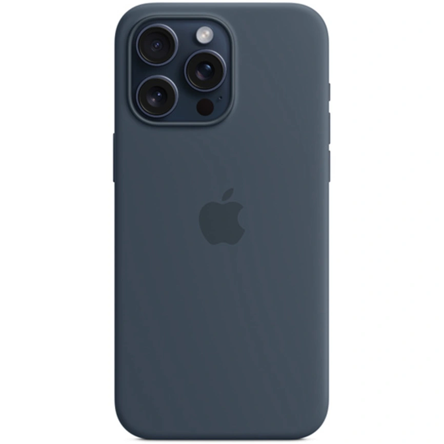 Силиконовый чехол Apple MagSafe для iPhone 15 Pro Storm Blue фото 1