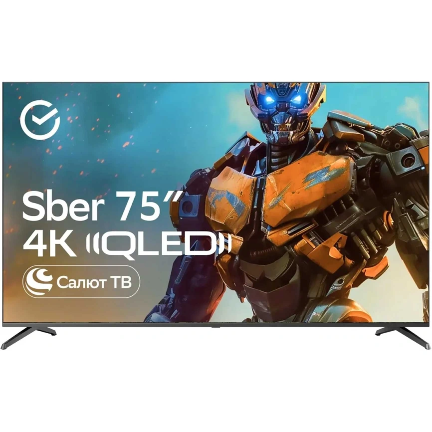 Телевизор Sber 75" QLED 4K UHD Салют ТВ (SDX-75UQ5233) фото 1
