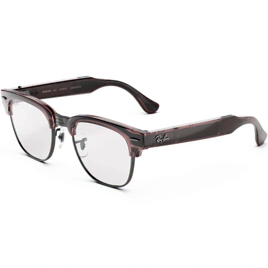 Умные очки Ray-Ban Clubmaster (audio) Transparent Orchid Standard Transitions Ruby фото 3