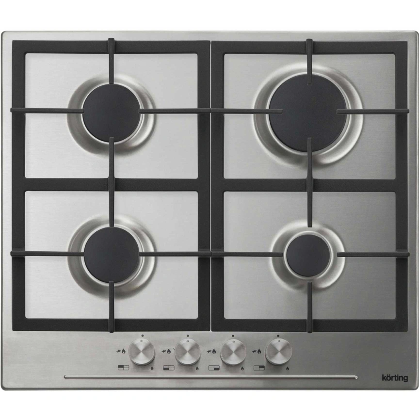 Газовая варочная панель Korting HG 665 CX Stainless Steel фото 1