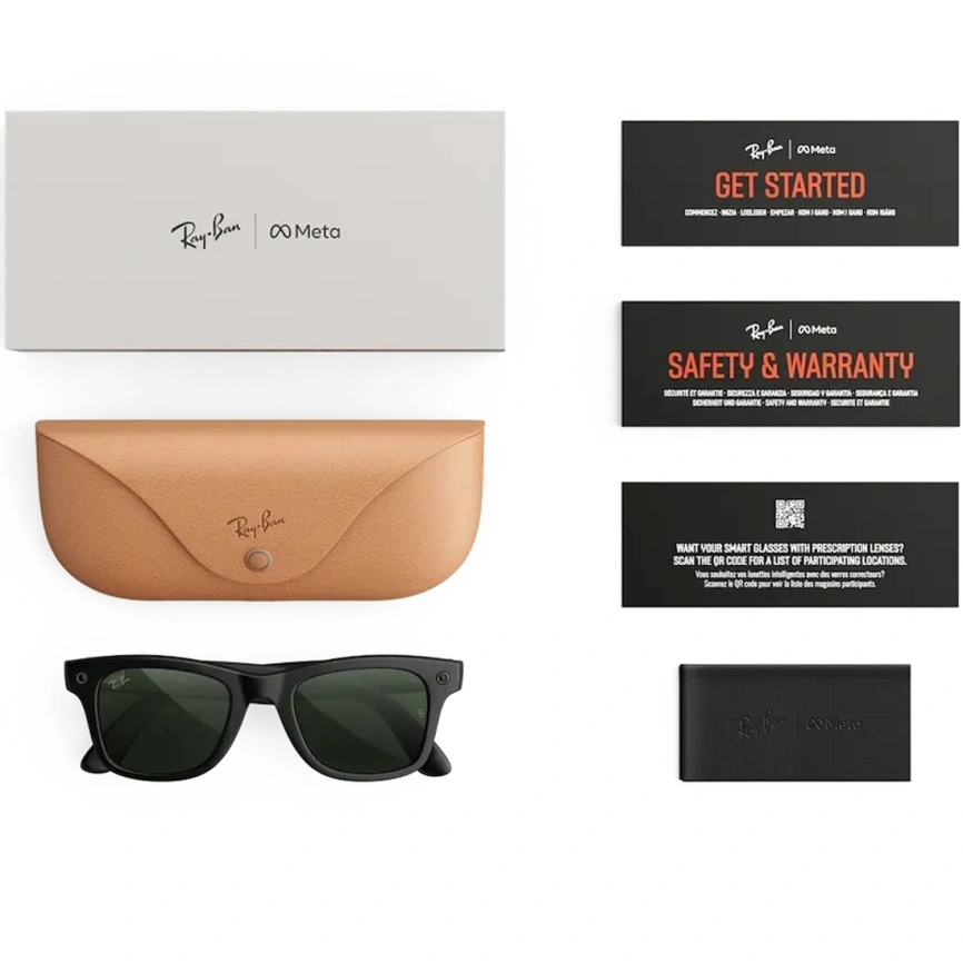 Умные очки Ray-Ban Wayfarer (Gen 3) Matte Black Large Transitions Graphite Green фото 7