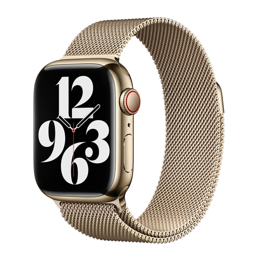 Ремешок Apple Watch 45mm Gold Milanese Loop фото 2