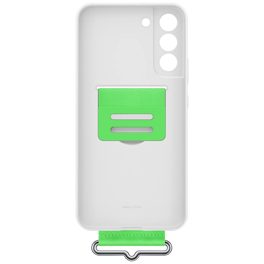 Чехол Samsung Silicone with Strap Cover для Galaxy S22 Plus (EF-GS906TWEGRU) White фото 3