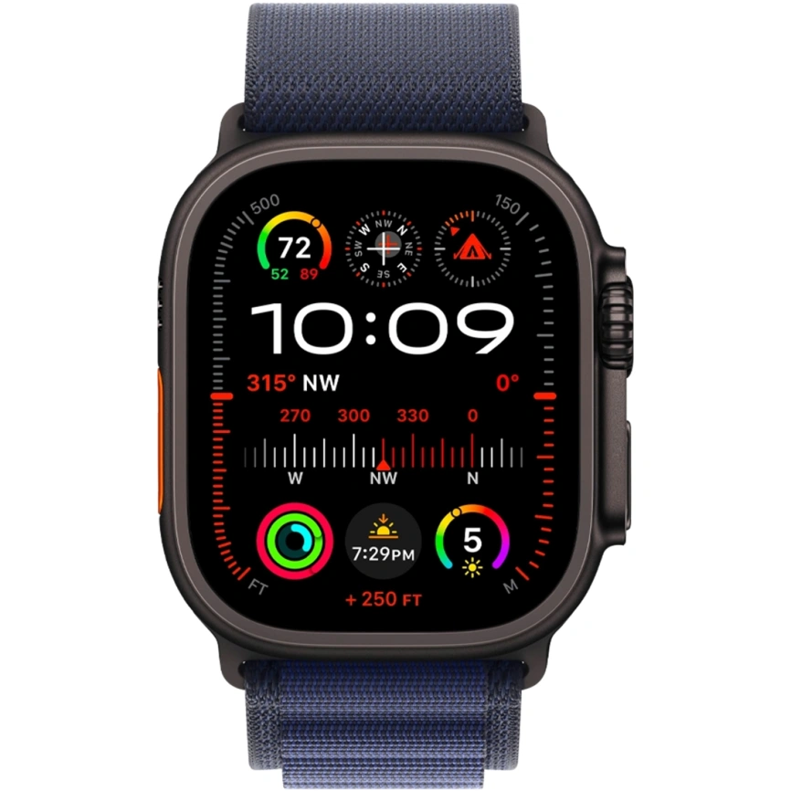 Смарт-часы Apple Watch Ultra 2 49mm Black Titanium Case with Navy Alpine Loop M фото 3