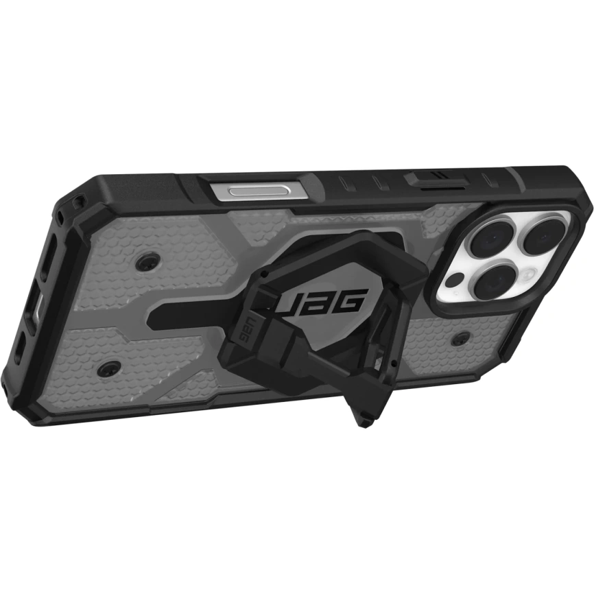 Чехол UAG MagSafe Pathfinder Clear для iPhone 16 Pro Max (с подставкой) Ash/Black Sand фото 4