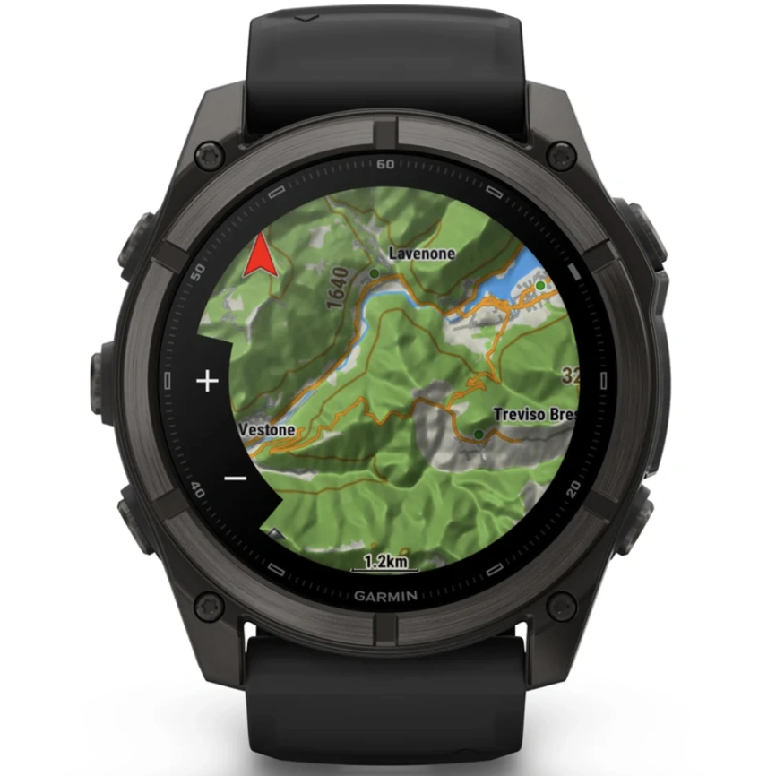 Смарт-часы Garmin Fenix 9 51mm Amoled (010-04763-11) Carbon Gray DLC Titanium with Black Silicone Band фото 8