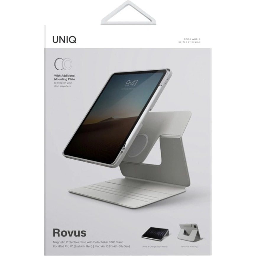 Чехол Uniq Rovus Magnetic для iPad Pro 11 (2022/21) / Air 10.9 (2022/20) Grey фото 6