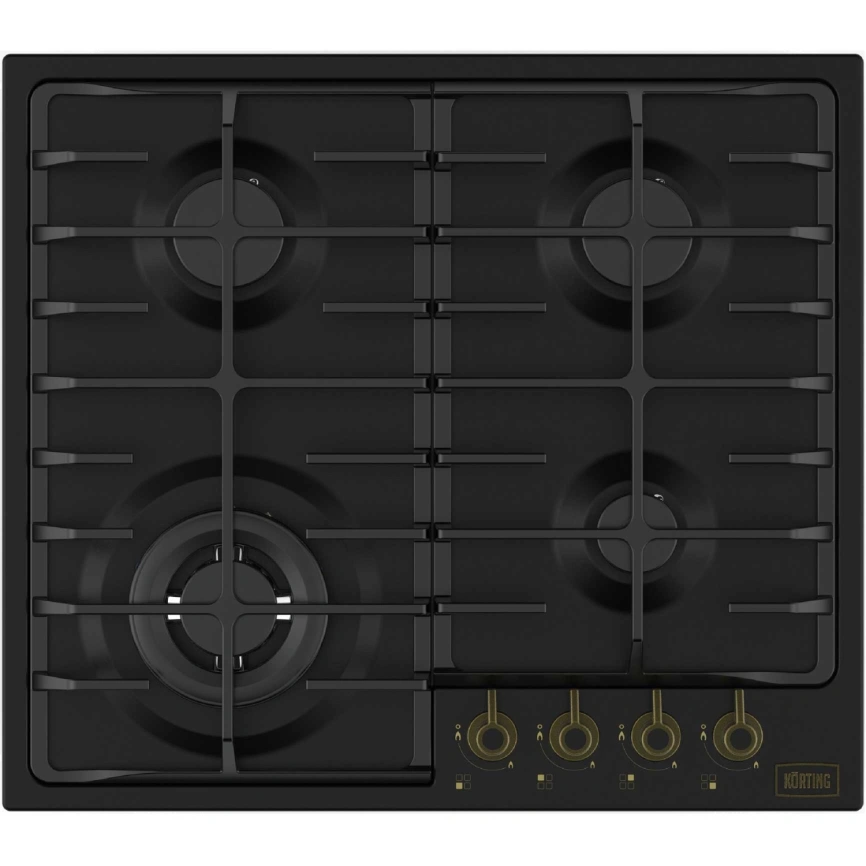 Газовая варочная панель Korting HG 674 CTRN Matte Black/Bronze фото 1
