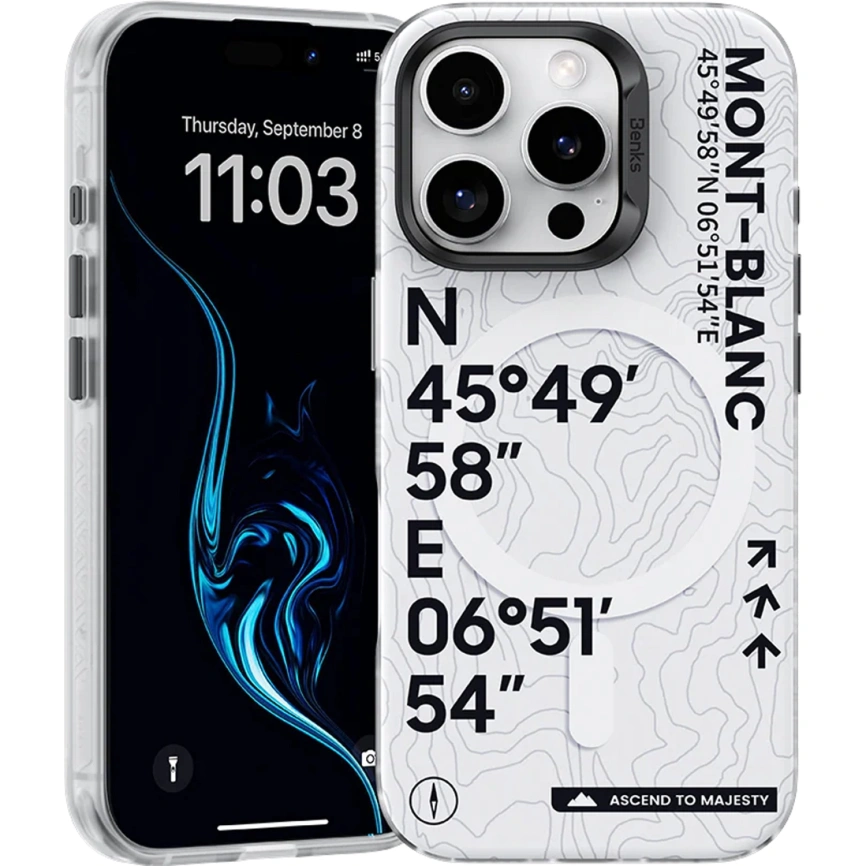Чехол Benks Phone Case для iPhone 16 Pro Mt. Blanc фото 3